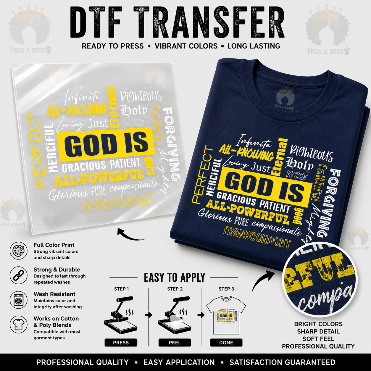 God Is… DTF Transfer