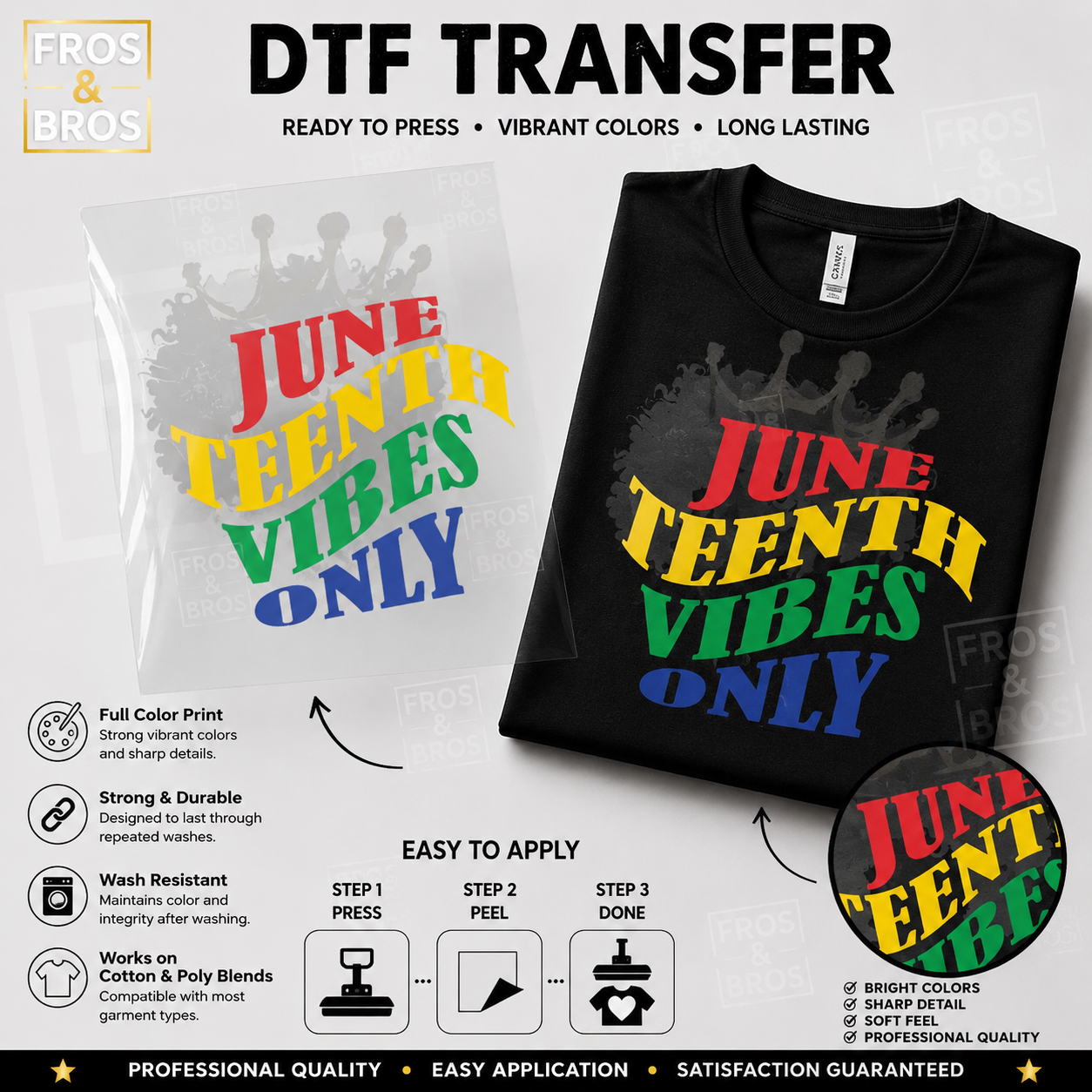 Juneteenth Vibes 25 DTF Transfer