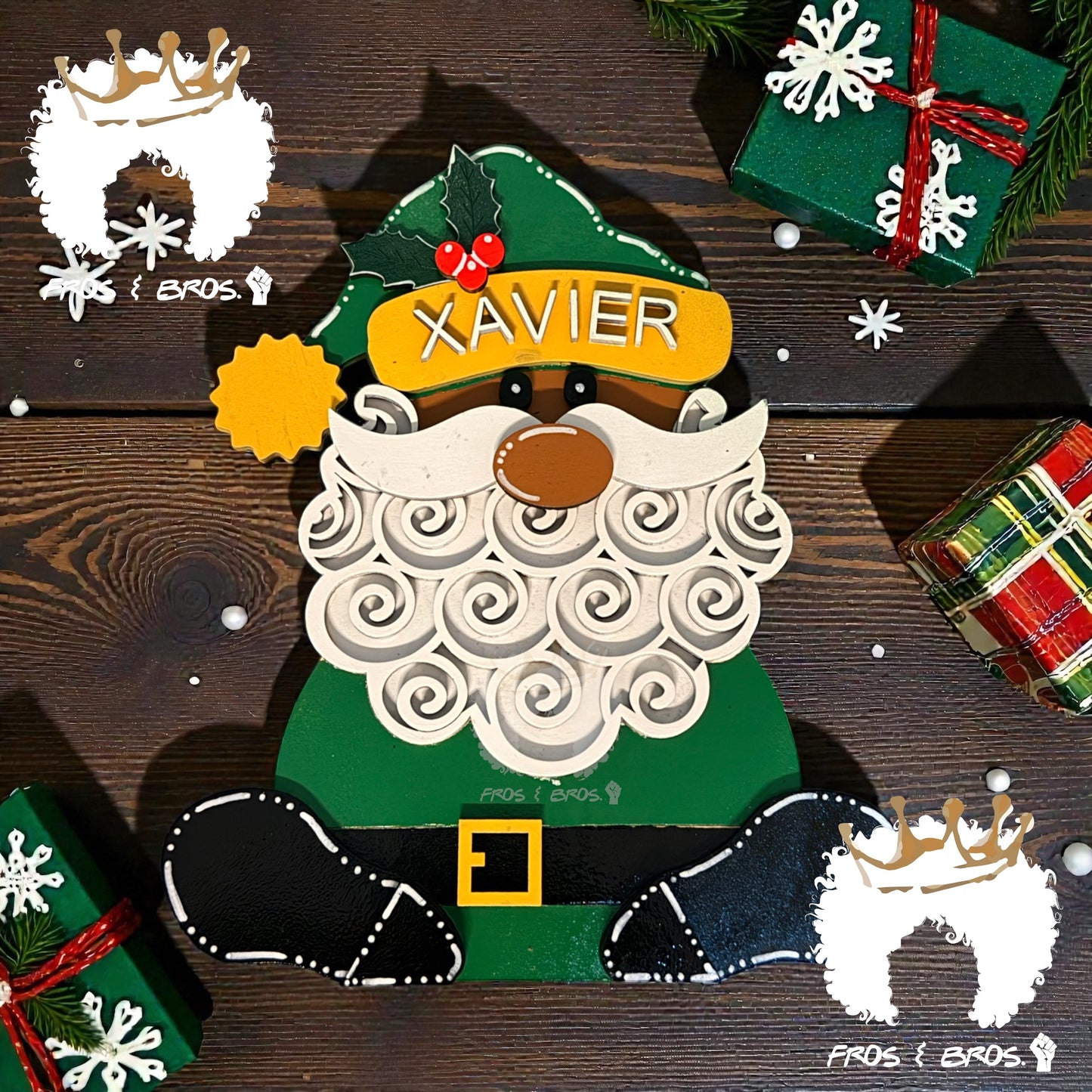 Custom School Spirit Holiday Shelf Sitter Set