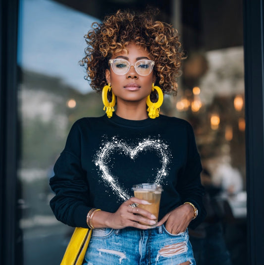 Sparkle Heart Statement Top