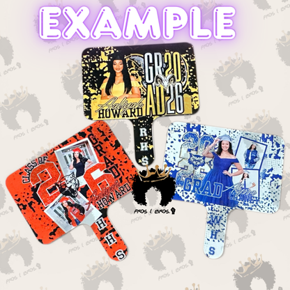 Double-Sided Paddle Fan – Customizeable